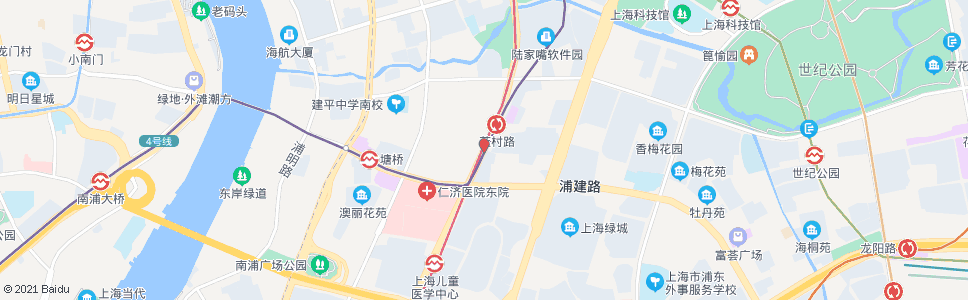 上海东方路蓝村路_公交站地图_上海公交_妙搜公交查询2024