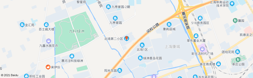 上海北场第二小区_公交站地图_上海公交_妙搜公交查询2024