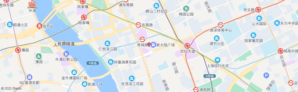 上海南泉北路商城路_公交站地图_上海公交_妙搜公交查询2024