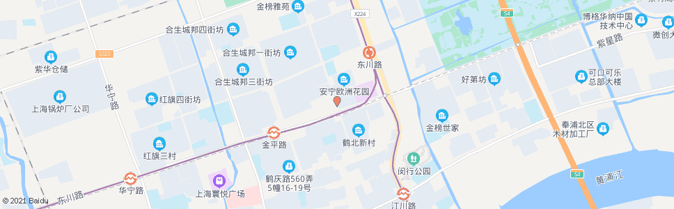 上海安宁路东川路_公交站地图_上海公交_妙搜公交查询2024