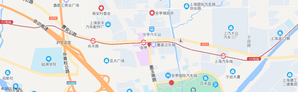 上海安亭地铁站_公交站地图_上海公交_妙搜公交查询2024