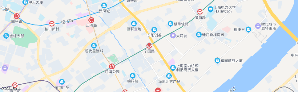 上海宁国路站_公交站地图_上海公交_妙搜公交查询2024