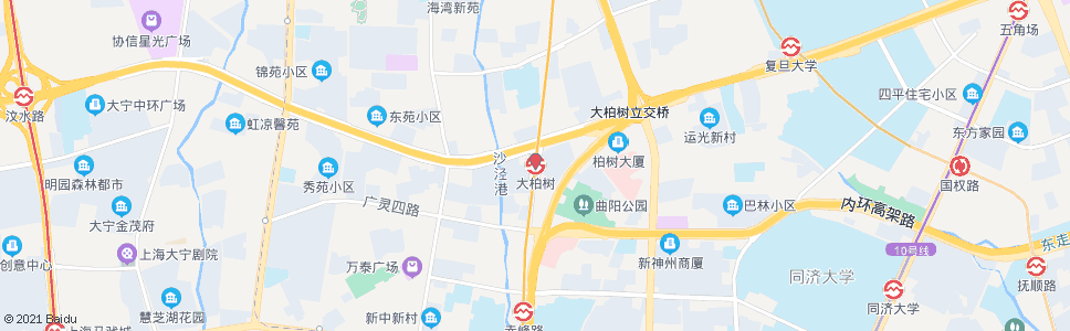上海大柏树(逸仙路)_公交站地图_上海公交_妙搜公交查询2024
