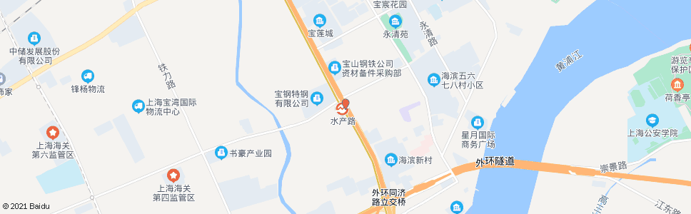 上海同济路水产路_公交站地图_上海公交_妙搜公交查询2024