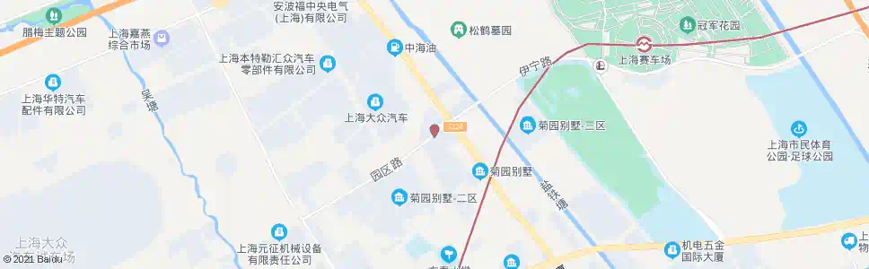 上海园区路嘉松北路_公交站地图_上海公交_妙搜公交查询2024