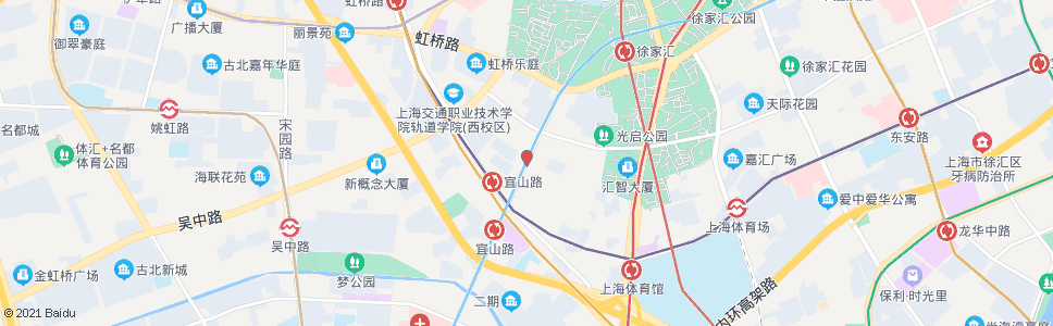 上海宜山路蒲汇塘_公交站地图_上海公交_妙搜公交查询2024