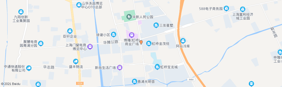 上海新府中路华腾路(南)_公交站地图_上海公交_妙搜公交查询2024