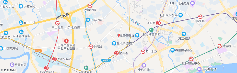 上海宝山路鸿兴路_公交站地图_上海公交_妙搜公交查询2024