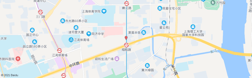上海中原路翔殷路_公交站地图_上海公交_妙搜公交查询2024