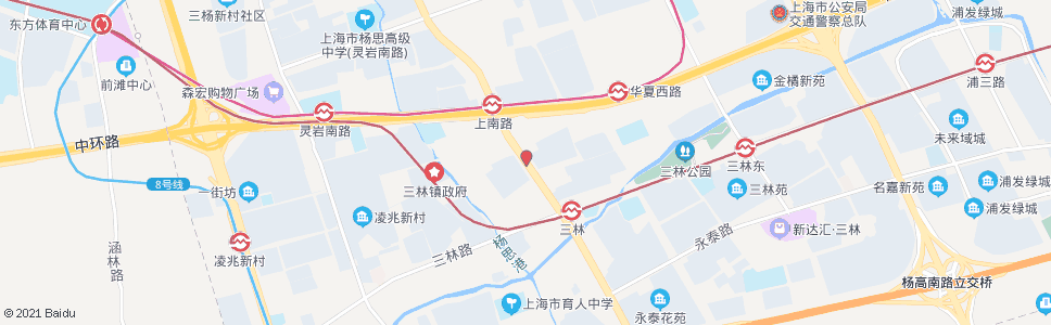 上海上南路三林路_公交站地图_上海公交_妙搜公交查询2024