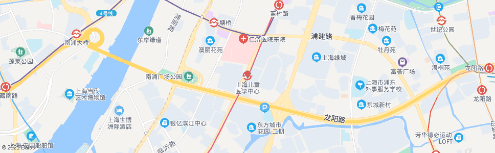 上海上海儿童医学中心站_公交站地图_上海公交_妙搜公交查询2024