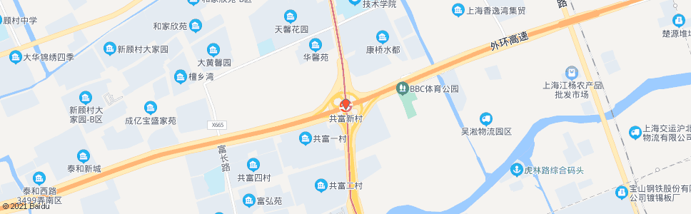 上海共富新村_公交站地图_上海公交_妙搜公交查询2024