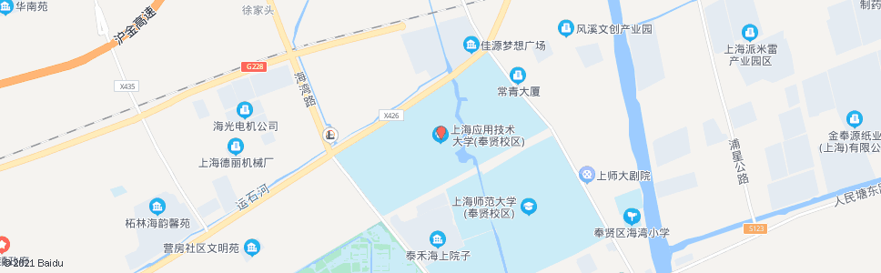 上海上海应用技术学院_公交站地图_上海公交_妙搜公交查询2024