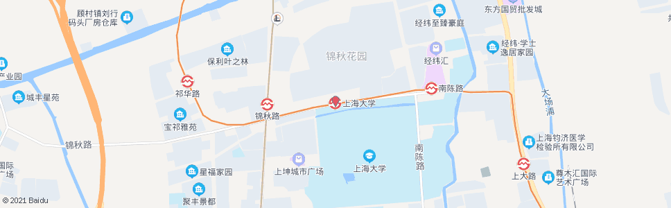 上海上海大学站_公交站地图_上海公交_妙搜公交查询2024
