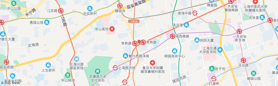上海常熟路站_公交站地图_上海公交_妙搜公交查询2024
