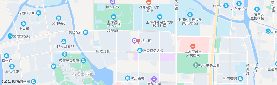 上海江学路新松江路_公交站地图_上海公交_妙搜公交查询2024
