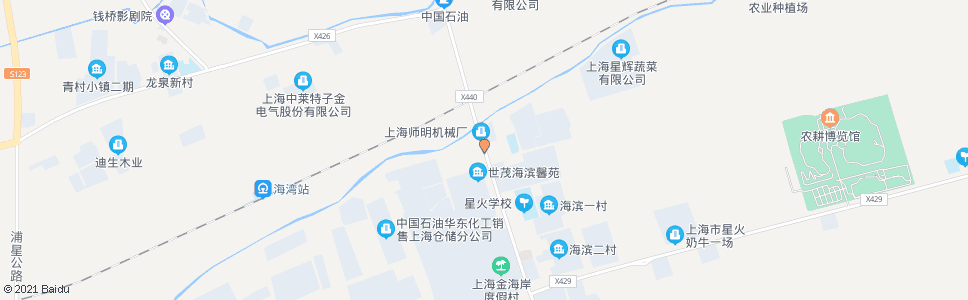 上海星火水闸_公交站地图_上海公交_妙搜公交查询2024