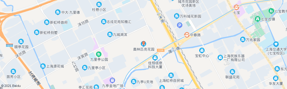 上海奥林匹克花园_公交站地图_上海公交_妙搜公交查询2024