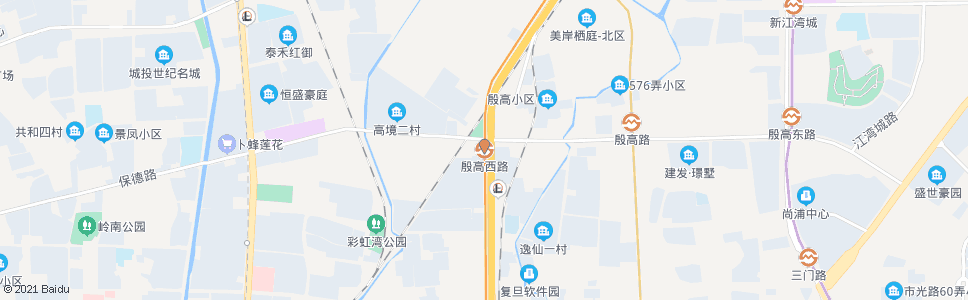 上海殷高西路站_公交站地图_上海公交_妙搜公交查询2024