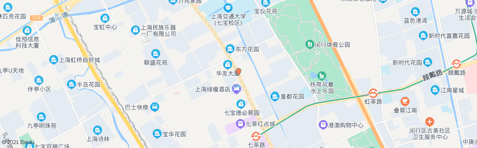 上海七莘路华友路_公交站地图_上海公交_妙搜公交查询2024