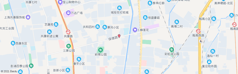 上海彭浦新村(保德路)_公交站地图_上海公交_妙搜公交查询2024