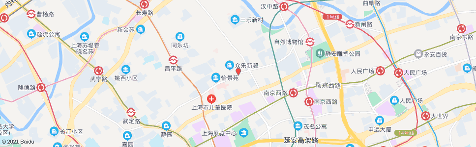上海陕西北路新闸路_公交站地图_上海公交_妙搜公交查询2024