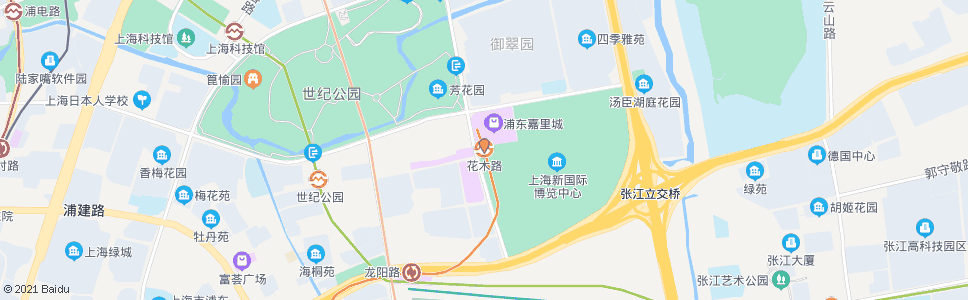 上海花木路站_公交站地图_上海公交_妙搜公交查询2024