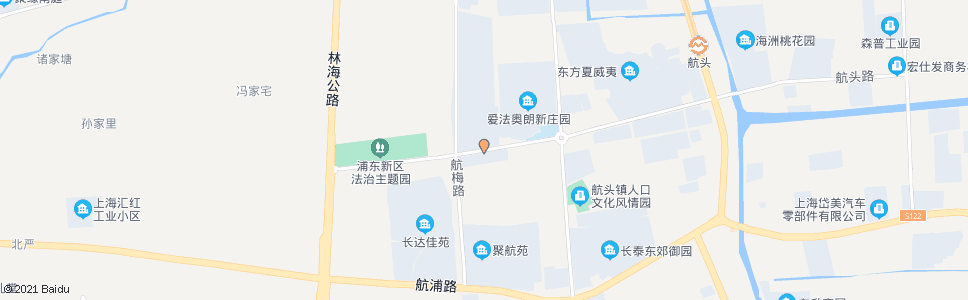 上海航头路航梅路_公交站地图_上海公交_妙搜公交查询2024