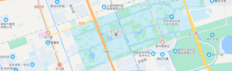 上海交通大学(闵行校区)_公交站地图_上海公交_妙搜公交查询2024