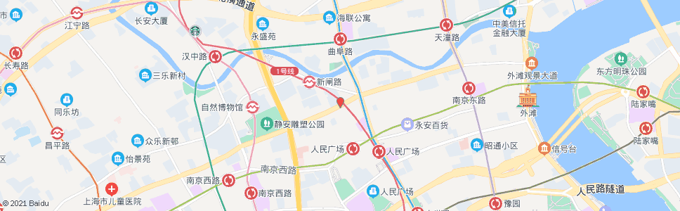 上海北京西路西藏中路_公交站地图_上海公交_妙搜公交查询2024