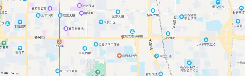 太原长风街坞城路口_公交站地图_太原公交_妙搜公交查询2024