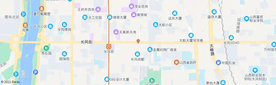 太原长风街体育路口_公交站地图_太原公交_妙搜公交查询2024