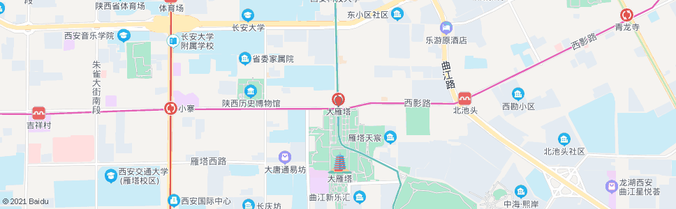 西安大雁塔_公交站地图_西安公交_妙搜公交查询2024