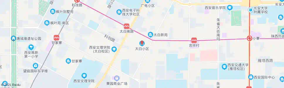 西安太白小区_公交站地图_西安公交_妙搜公交查询2024