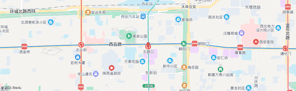 西安五路口_公交站地图_西安公交_妙搜公交查询2024