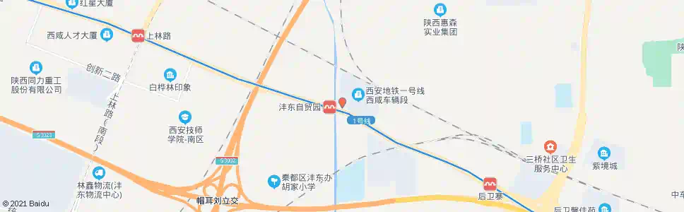 西安世纪大道_公交站地图_西安公交_妙搜公交查询2024