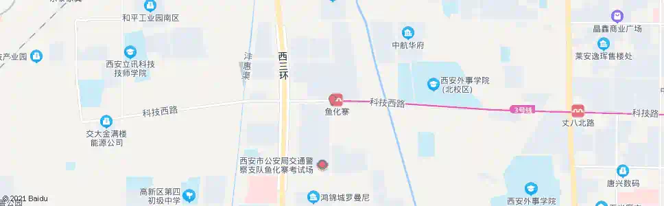 西安鱼化桥_公交站地图_西安公交_妙搜公交查询2024