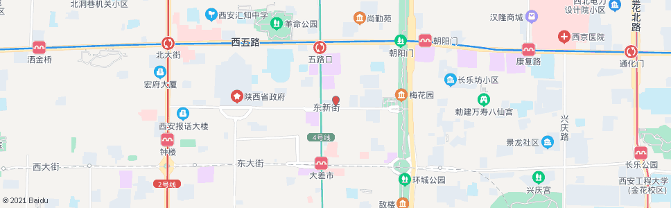 西安民乐园_公交站地图_西安公交_妙搜公交查询2024