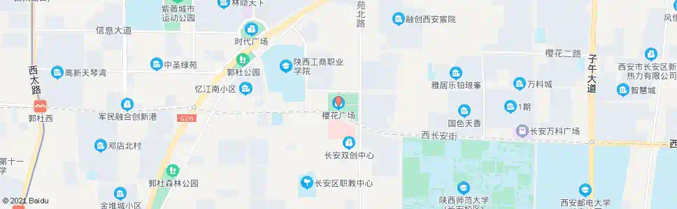 西安樱花广场_公交站地图_西安公交_妙搜公交查询2024