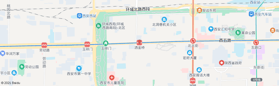 西安洒金桥_公交站地图_西安公交_妙搜公交查询2024
