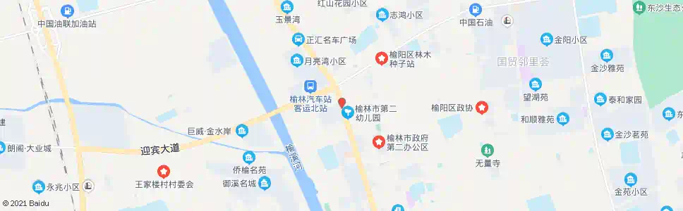 榆林第二幼儿园_公交站地图_榆林公交_妙搜公交查询2024