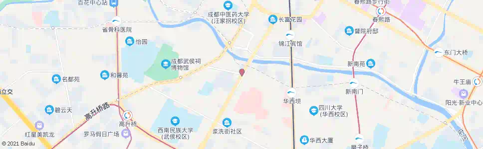 成都浆洗街_公交站地图_成都公交_妙搜公交查询2024