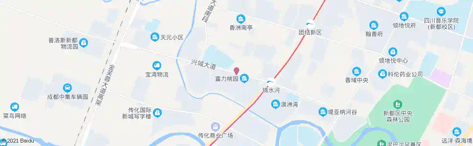 成都富力桃园_公交站地图_成都公交_妙搜公交查询2024