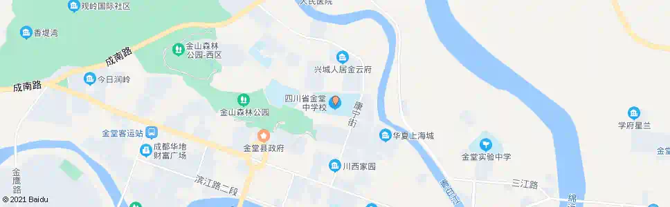 成都金堂中学_公交站地图_成都公交_妙搜公交查询2024