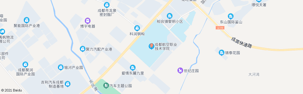 成都大学城航空学院_公交站地图_成都公交_妙搜公交查询2024