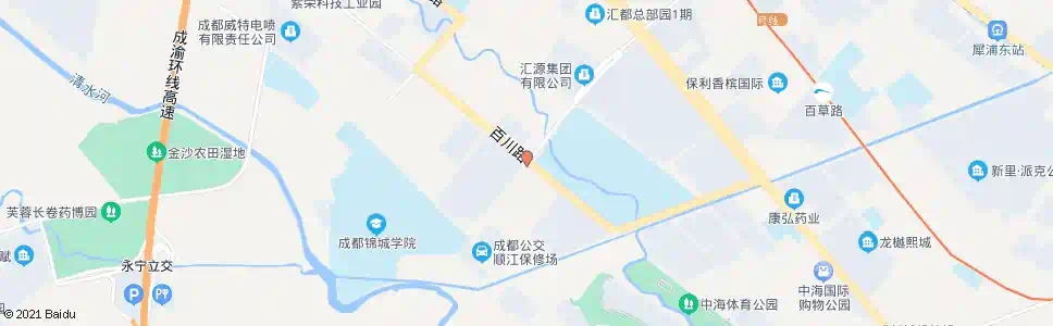 成都新业路百川路口_公交站地图_成都公交_妙搜公交查询2024