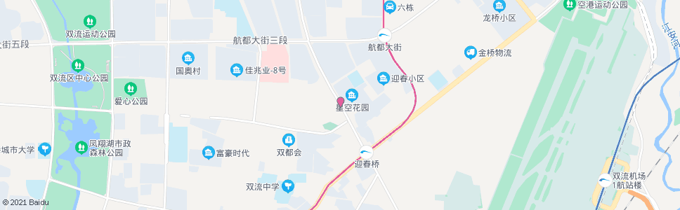 成都星空路一段南_公交站地图_成都公交_妙搜公交查询2024