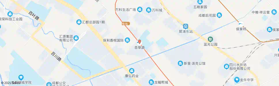 成都百草路口_公交站地图_成都公交_妙搜公交查询2024