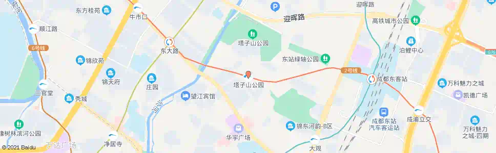 成都塔子山公园_公交站地图_成都公交_妙搜公交查询2024