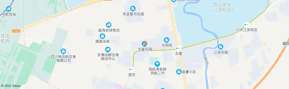 成都川大文星花园_公交站地图_成都公交_妙搜公交查询2024